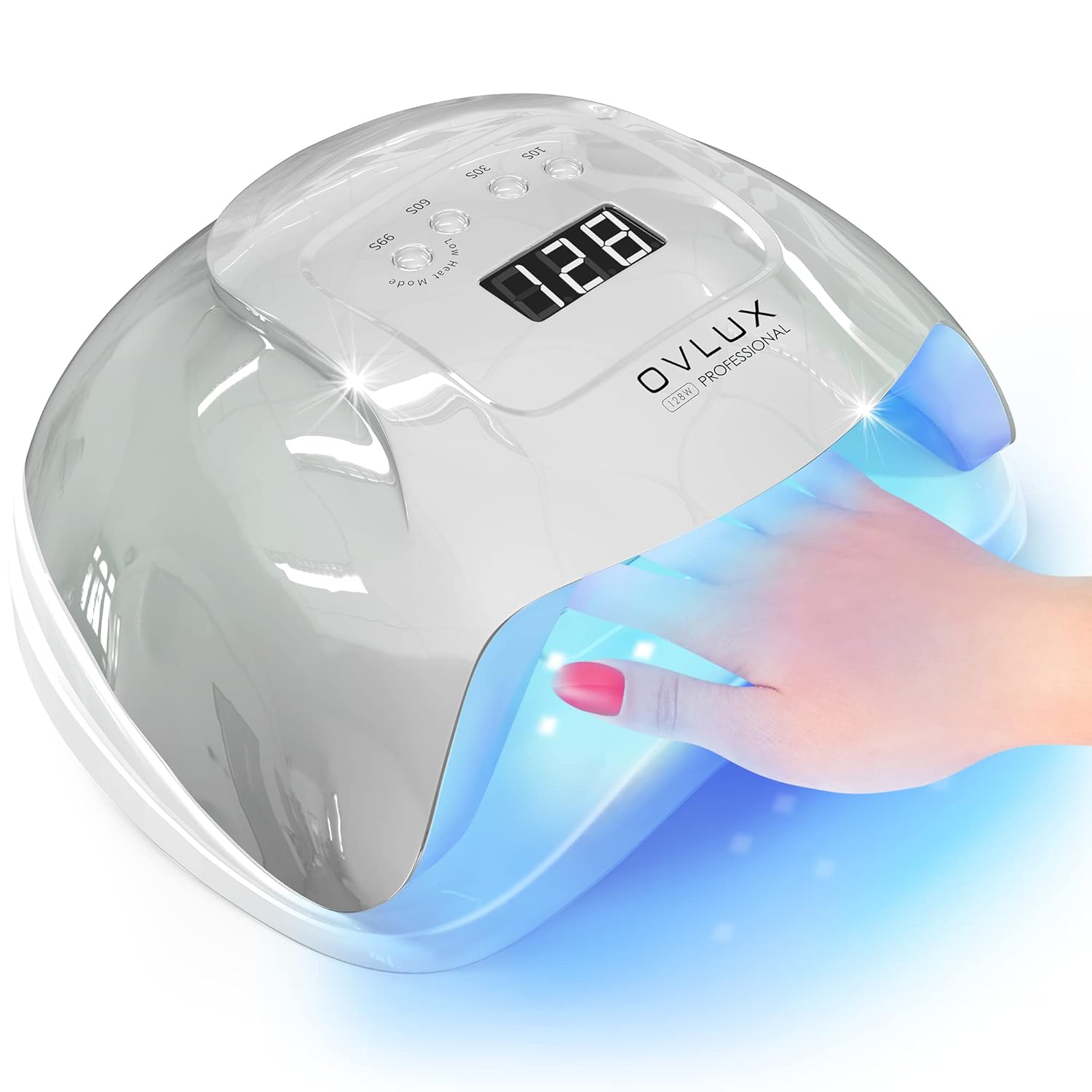 UV LED Nail Lamp - 128W - Silver