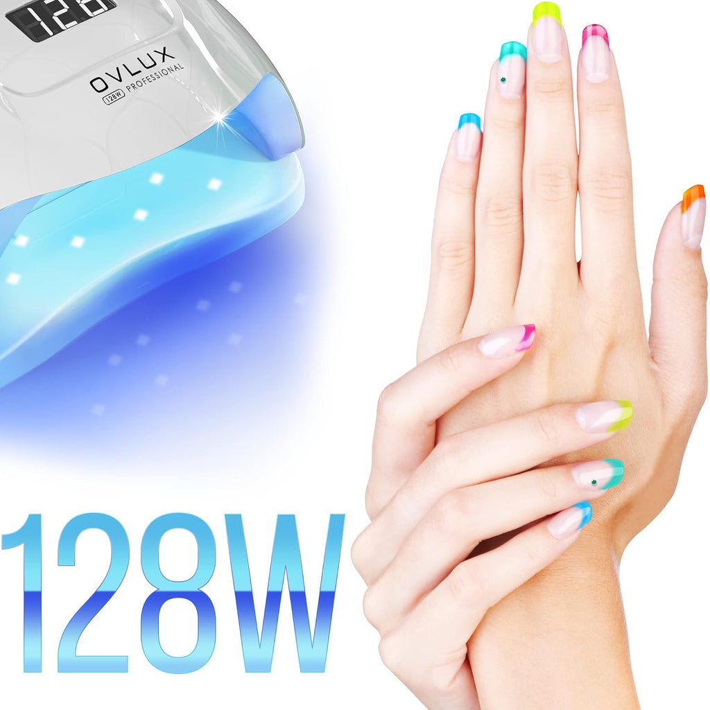 UV LED Nail Lamp - 128W - Silver