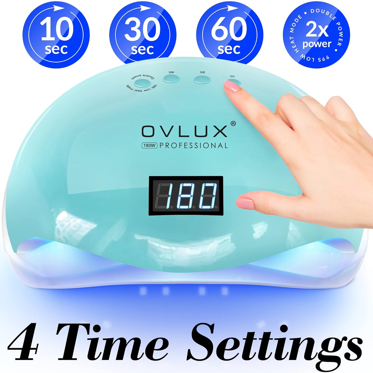 UV LED Nail Lamp with Buffers - 128W - Tiffany