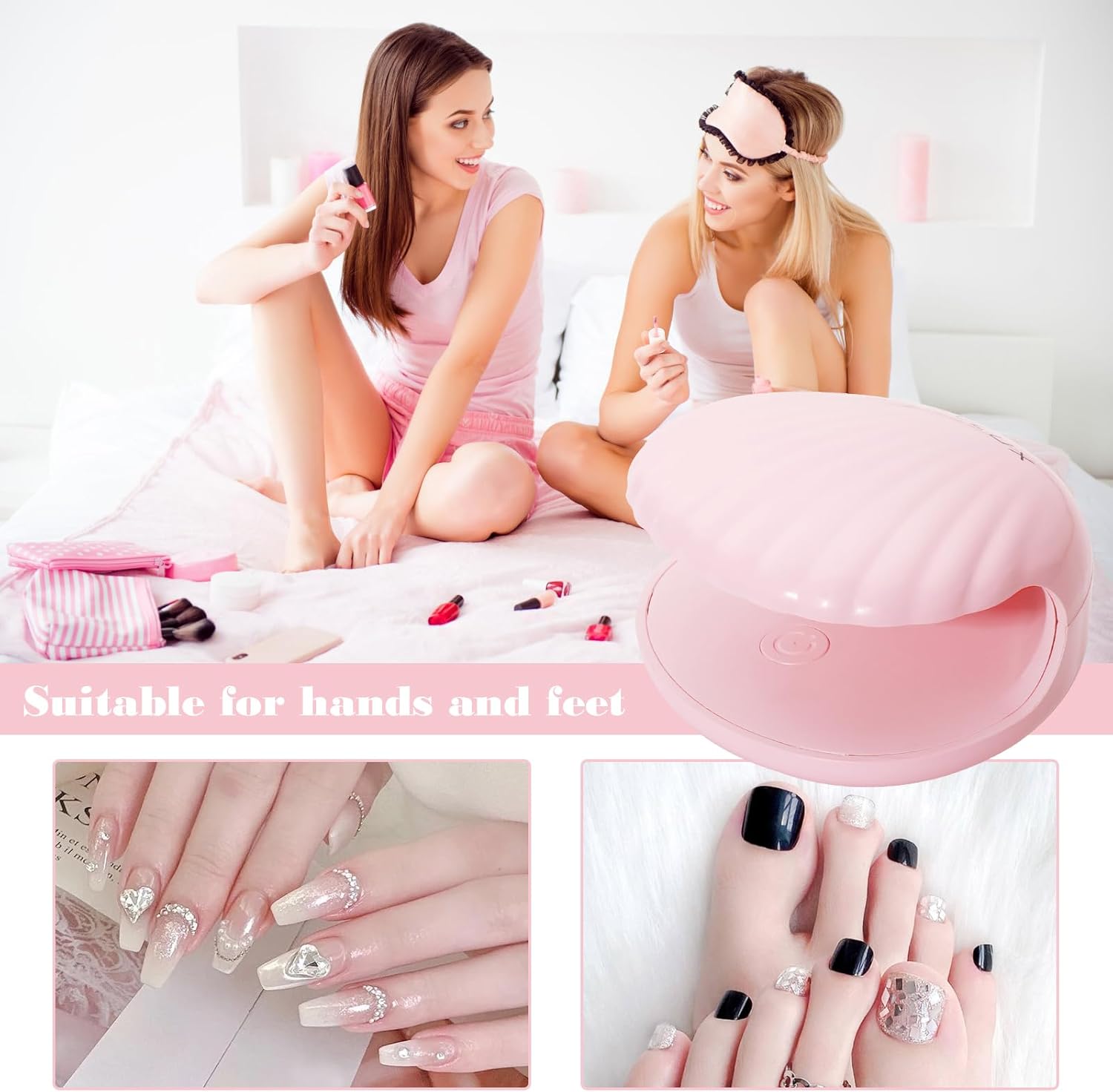 UV LED Nail Lamp - Top Coat and Base Coat Set