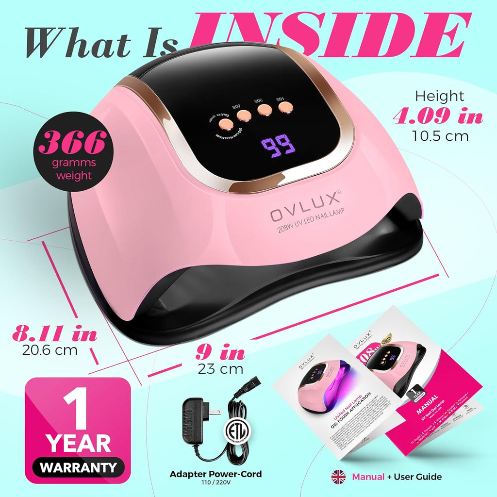 UV Light for Nails - 208W - PINK