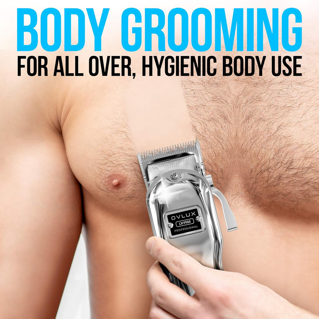 Professional Cordless Hair Clipper - Metal - Silver