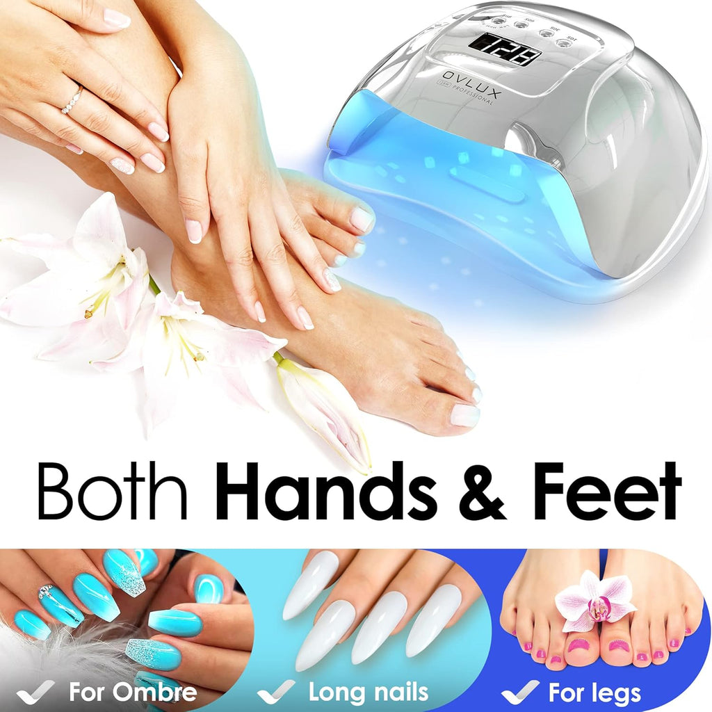 UV LED Nail Lamp - 128W - Silver