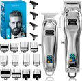 Professional Cordless Hair Clipper & Trimmer set - Metal - Silver