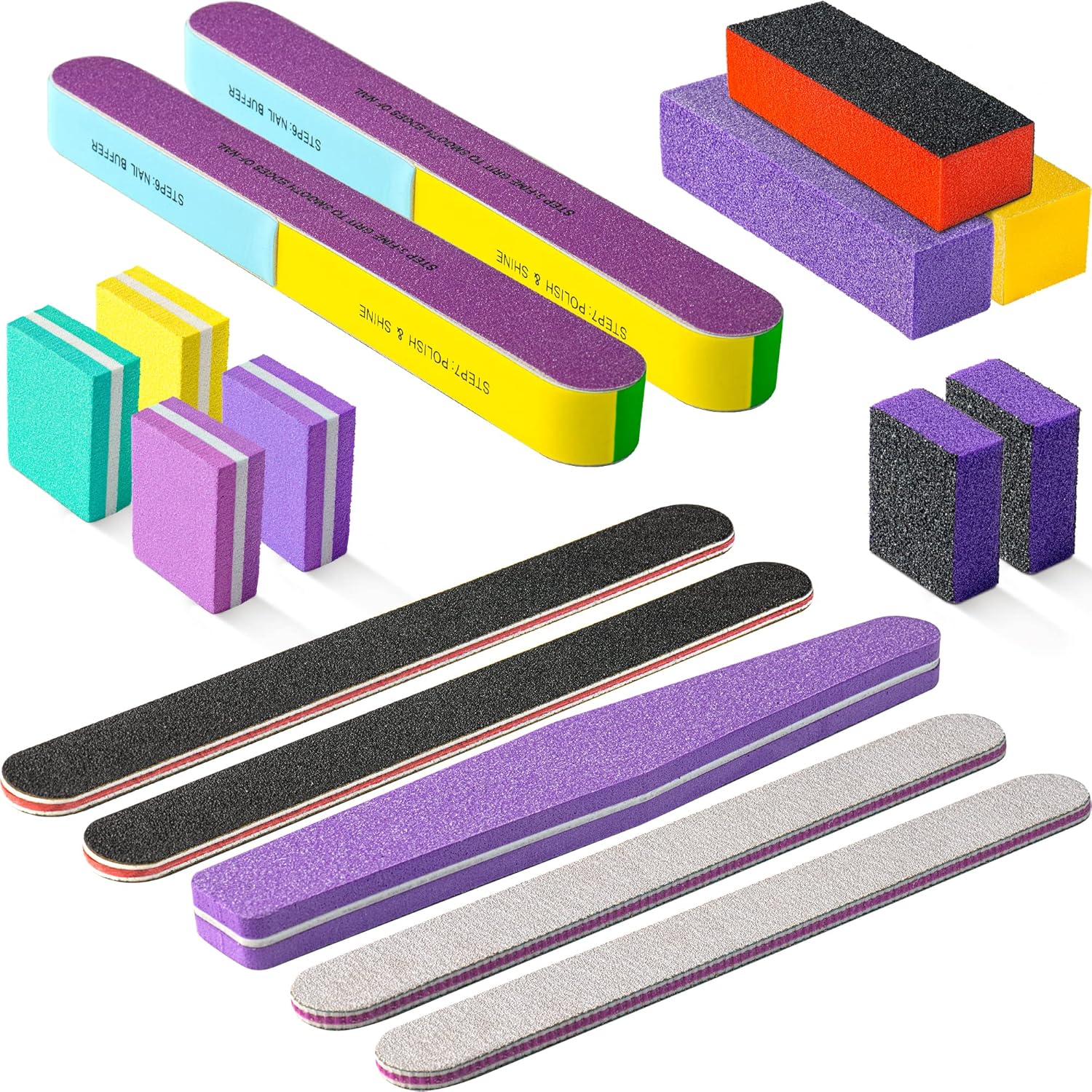 16 Pcs Nail Files and Buffers Set