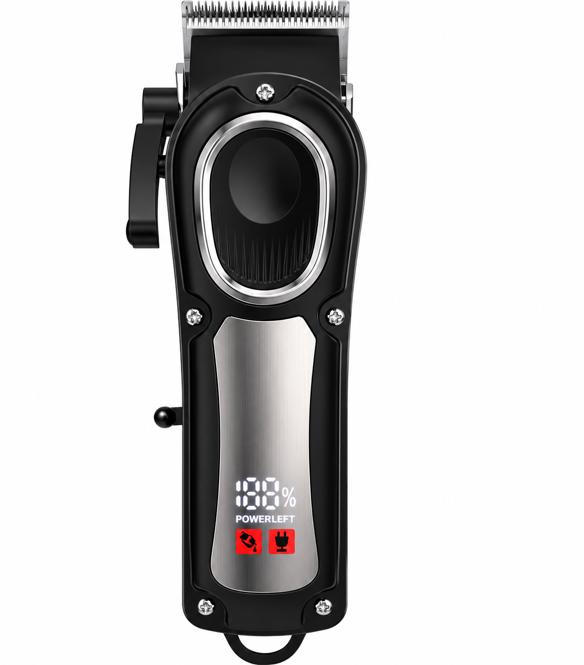 Cordless Hair Clipper - Silver in Black